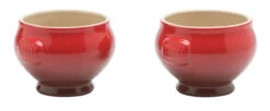 Le Creuset Soepkom ø 11 Cm Aardewerk Kersrood 2 Stuks