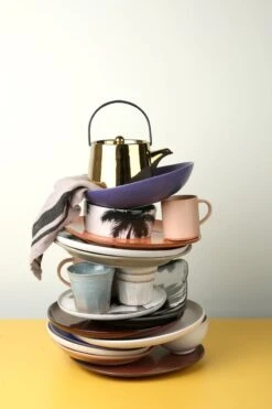 HK Living ACE6740 Bold & Basic Theepot 700 Ml Aardewerk Goudkleurig -Winkel Voor Keukenbenodigdheden ace6740 b