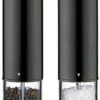 Cilio Bergamo Elektrische Peper- En Zoutmolen 22 Cm Rvs Zwart