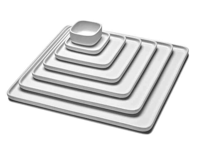 Serax HEII Marcel Wolterinck Bord Vierkant 28 X 28 Cm Porselein Wit 4 Serax HEII Marcel Wolterinck Bord Vierkant 28 X 28 Cm Porselein Wit - Afbeelding 2